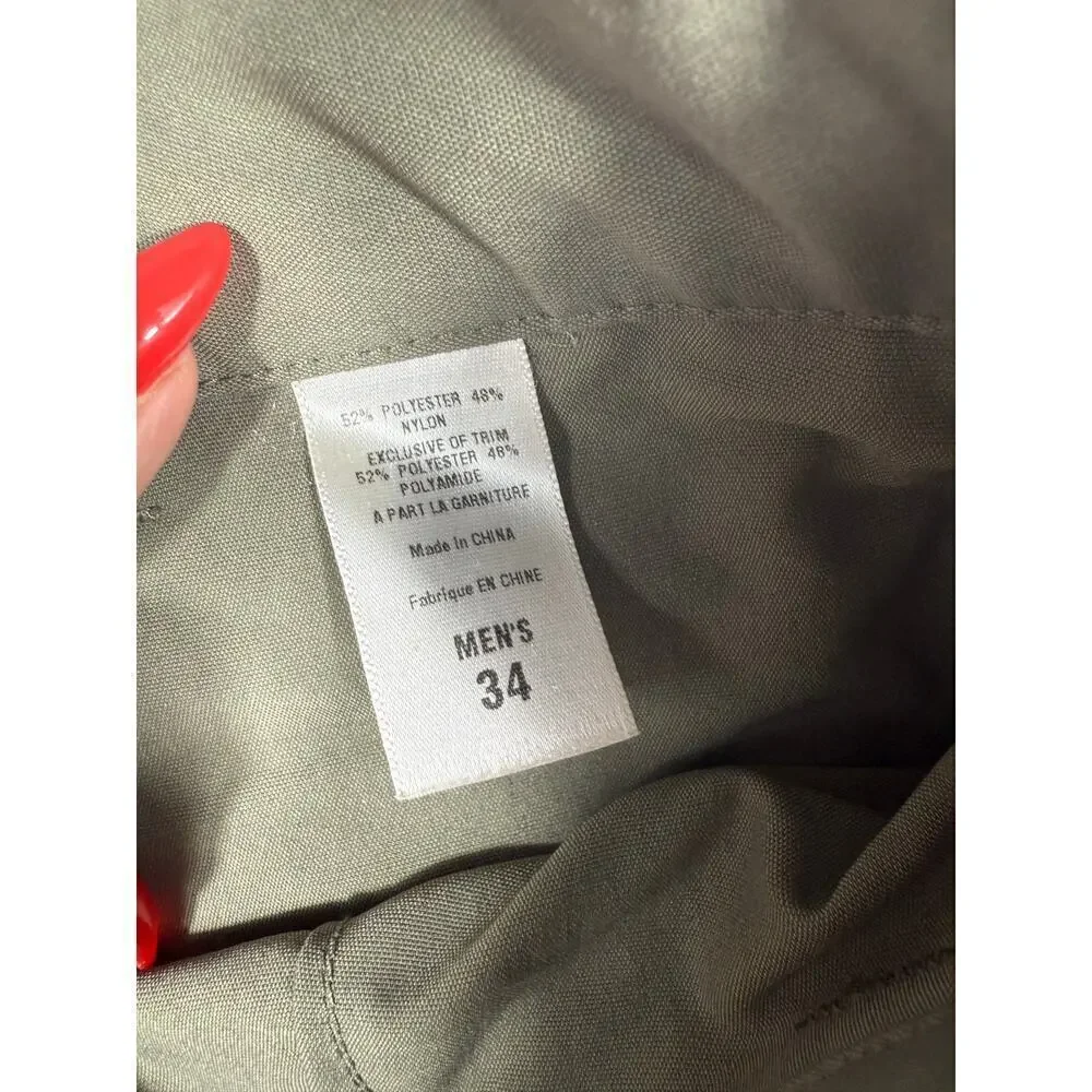 Patagonia Men’s Cargo Shorts Sage Green Nylon Blend Size 34